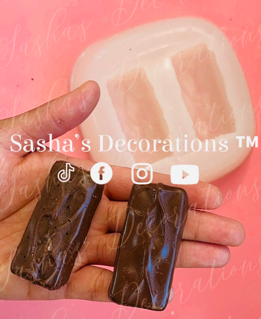 1 Chocolate Bar Two Cavity Mold PREORDER