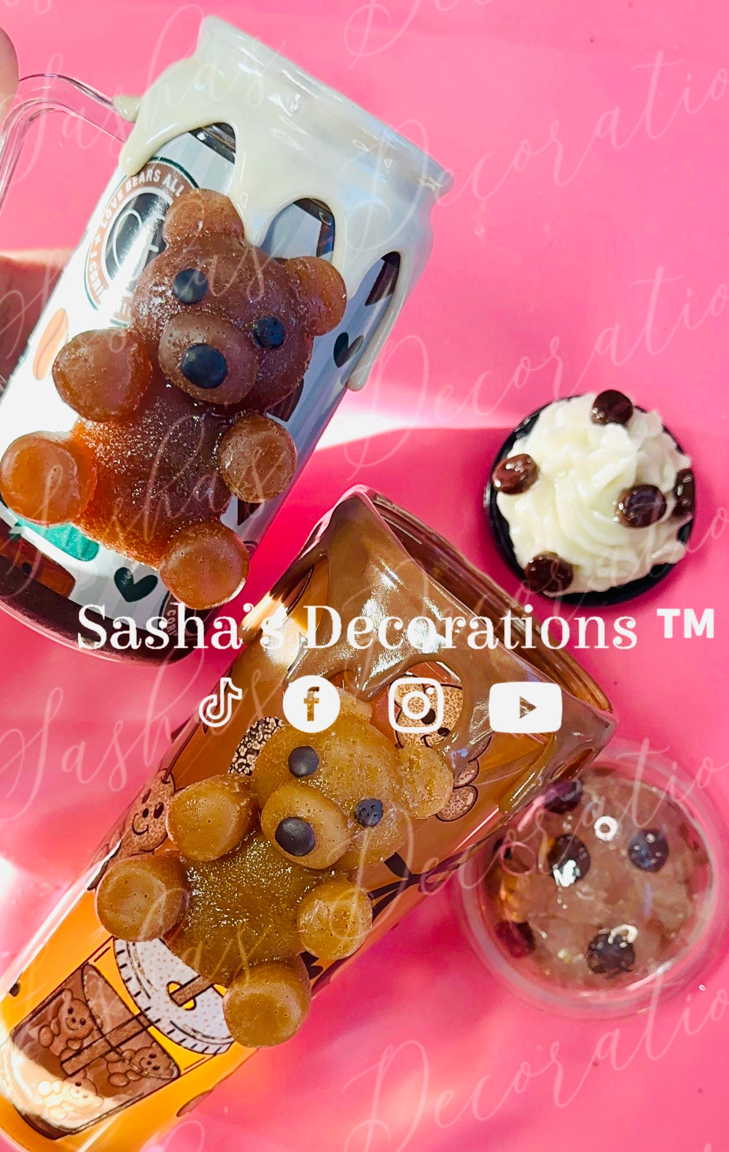 3D Flatback Bear Piece PREORDER (multiple colors available)