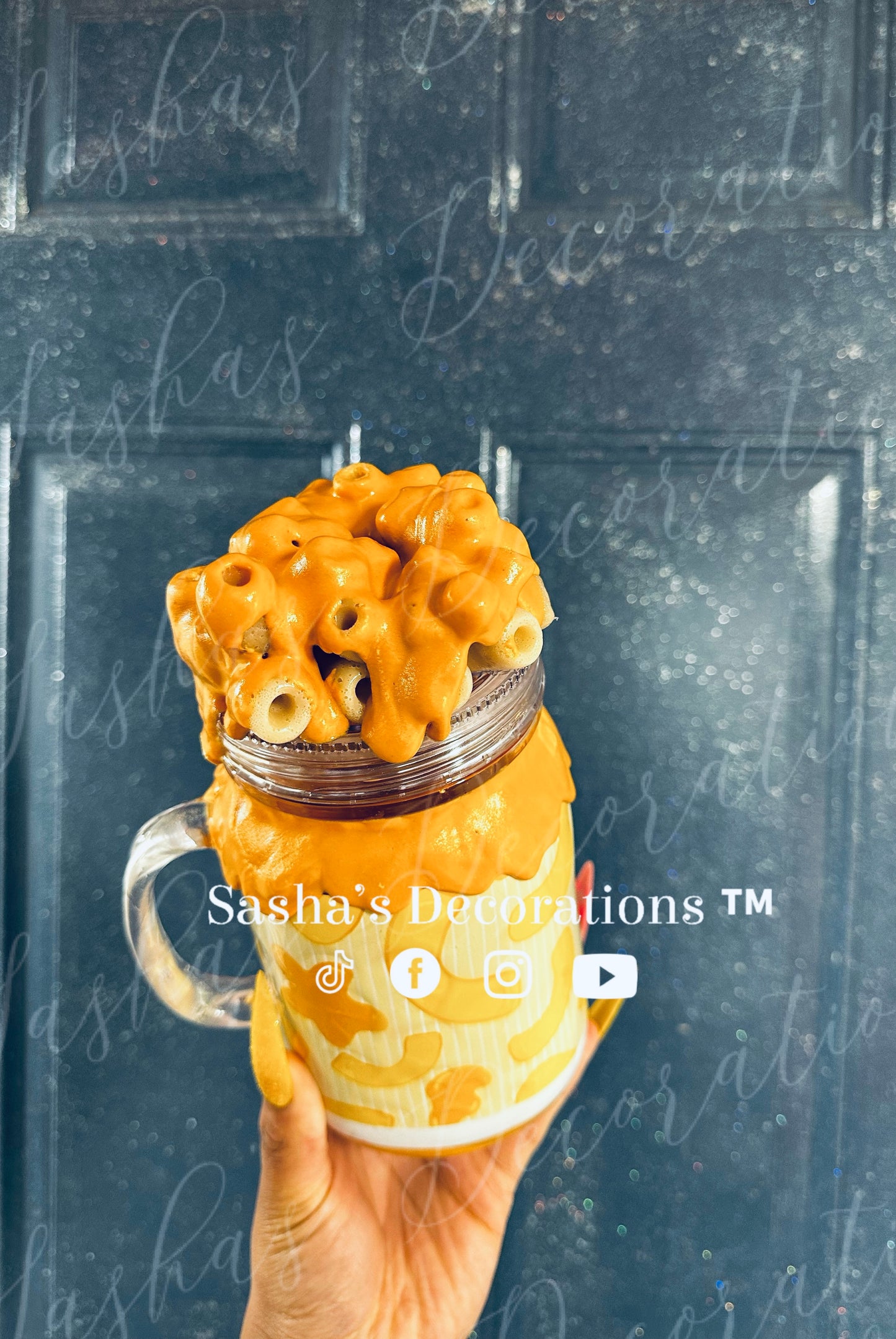 Cheesy Noodles Snow Globe Tumbler Cup