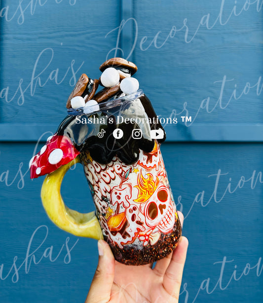 Spooky S’mores 3D Mushroom Tumbler Cup