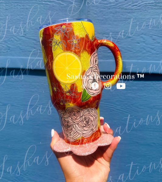 Floral Rustic Lemonade Tumbler