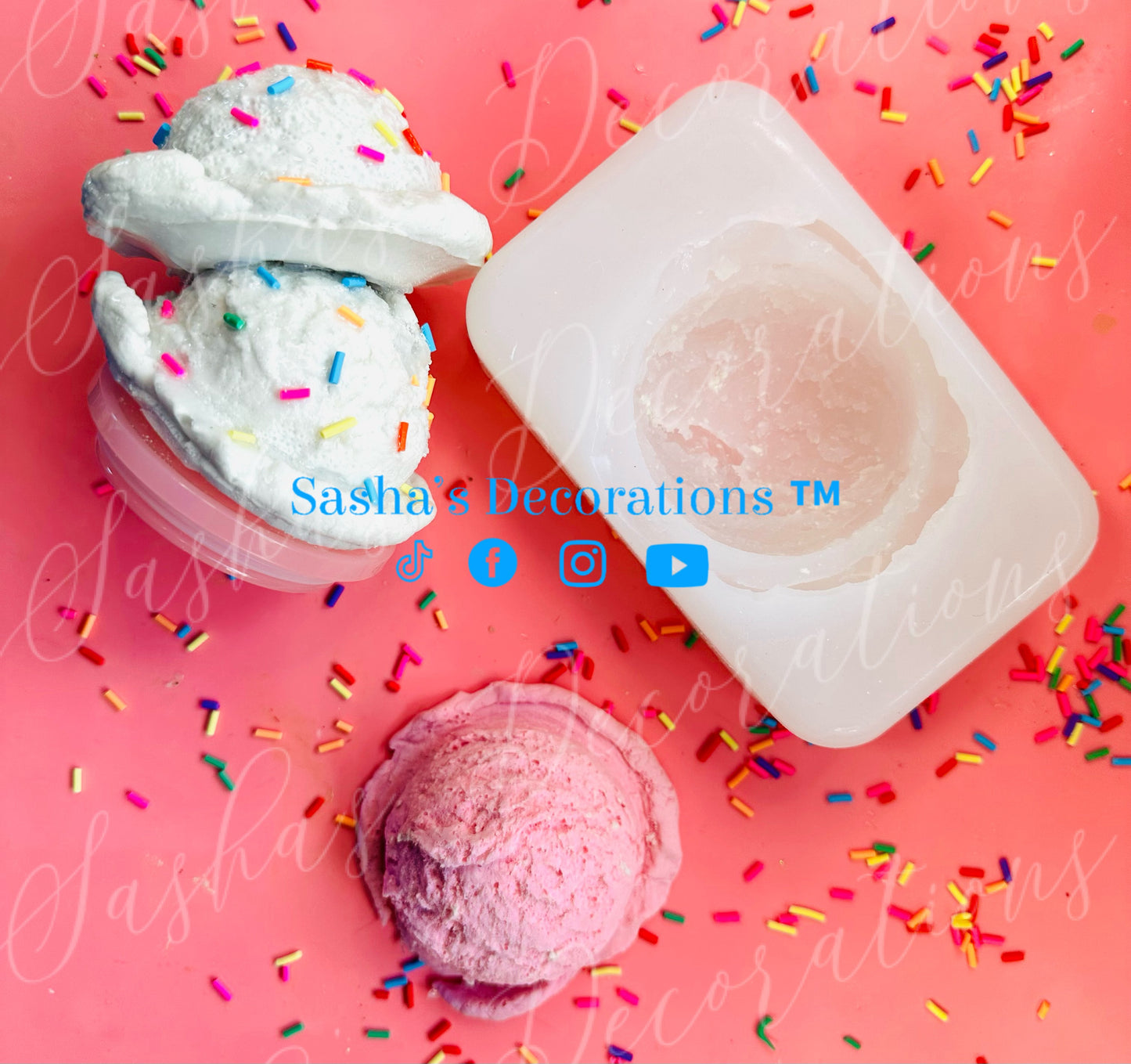 1 Ice Cream Scoop Silicone Mold PREORDER