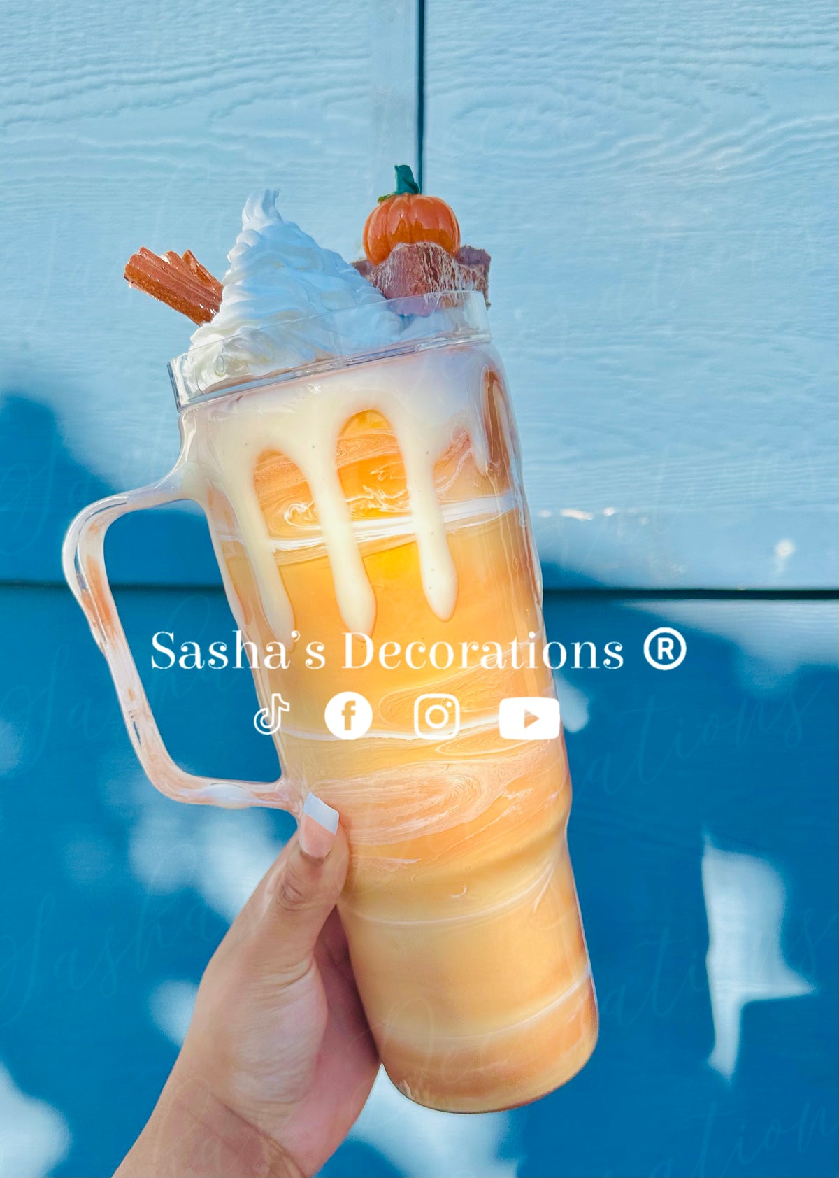Pumpkin Swirl Pie Snow Globe Tumbler Cup