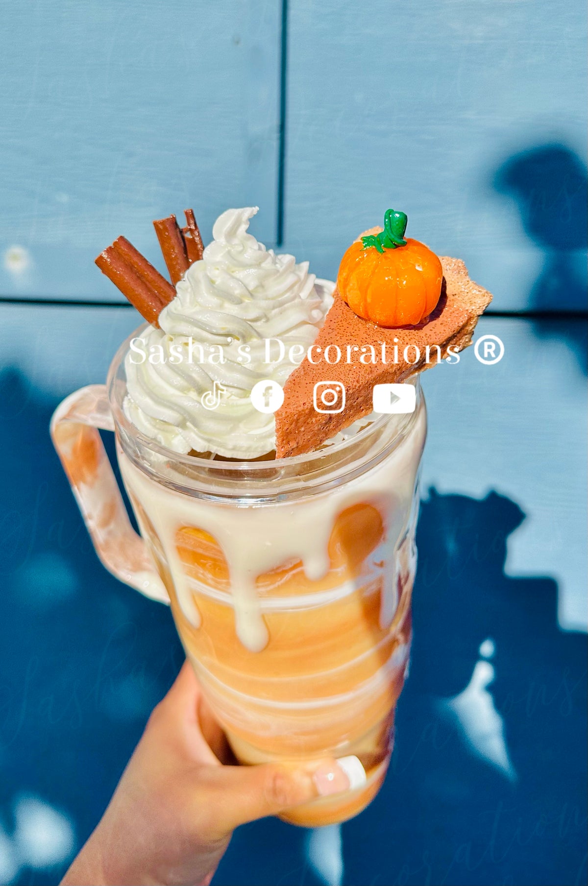 Pumpkin Swirl Pie Snow Globe Tumbler Cup