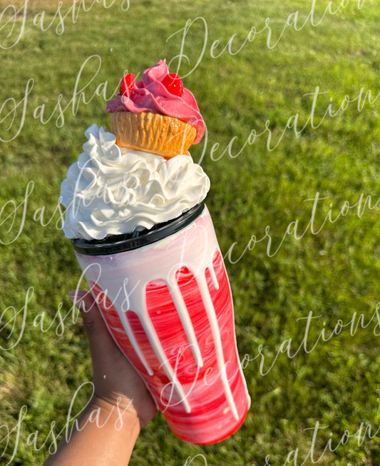 A Strawberry Cupcake Swirl PREORDER tumbler