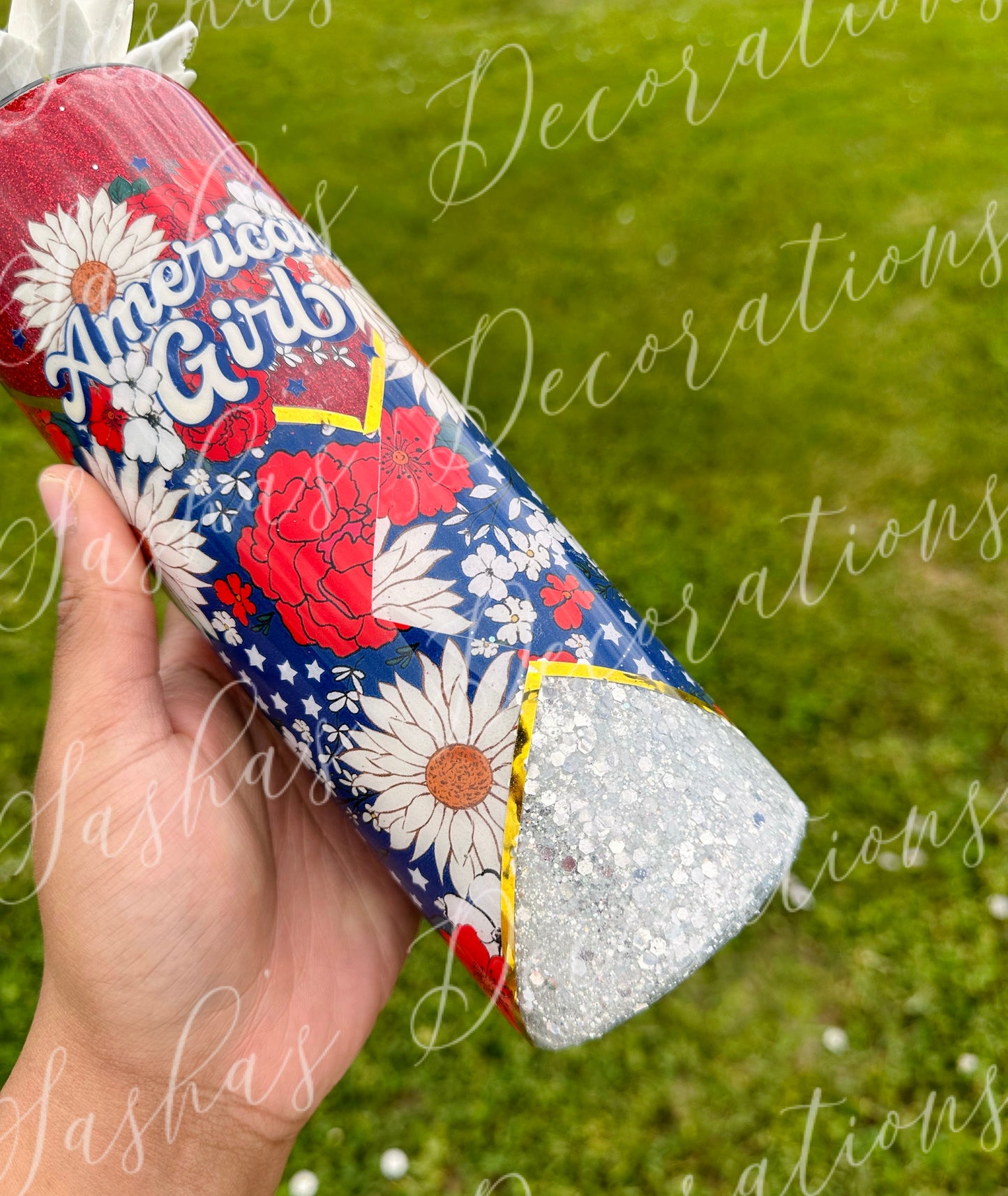 A Patriotic Floral Tumbler