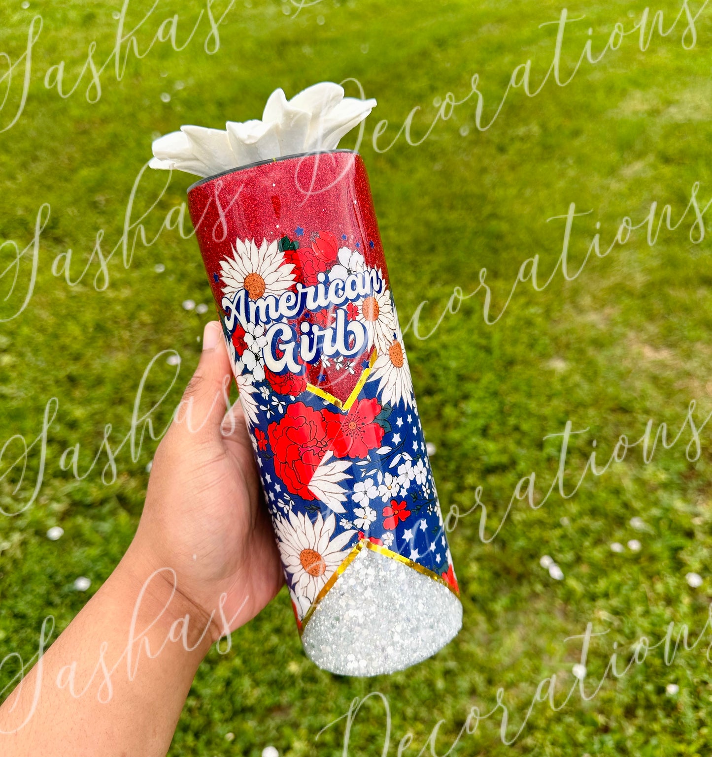 A Patriotic Floral Tumbler