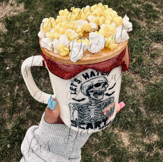 A Popcorn Skeleton glass mug PREORDER