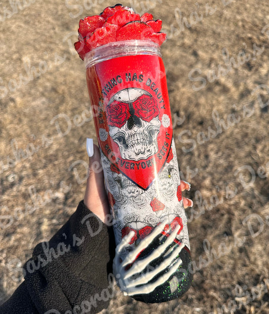 Skeleton Rose Tumbler PREORDER